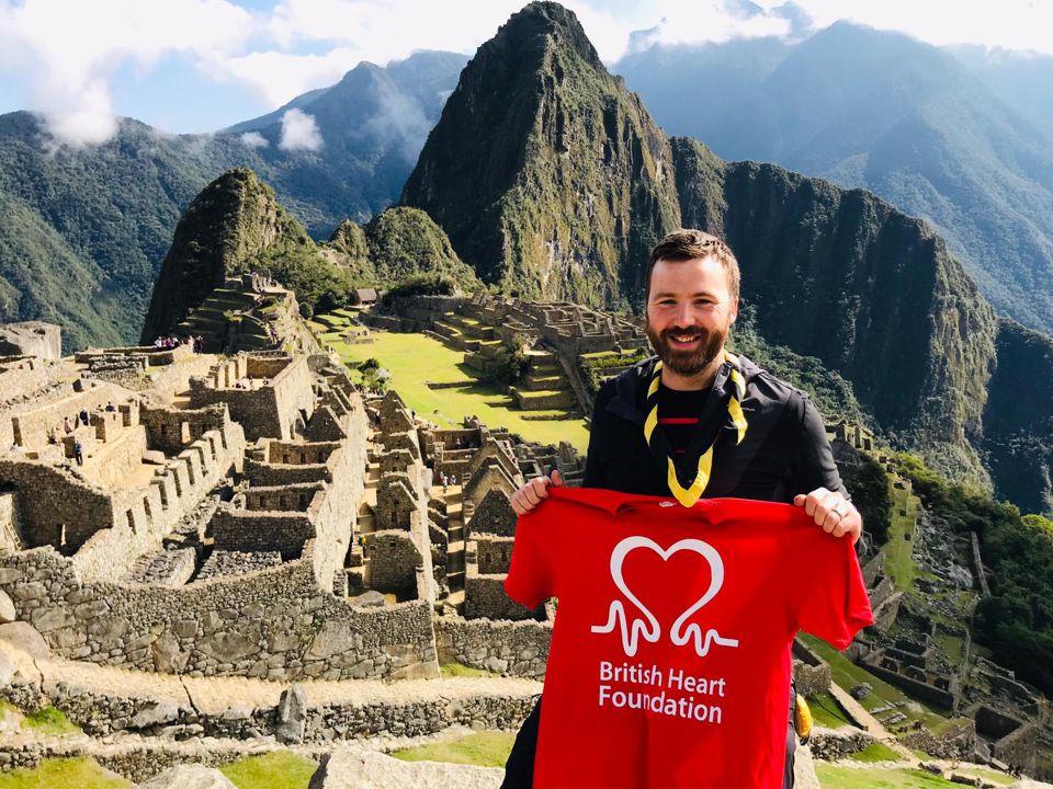Justin Honey-Jones from Hearts for Herts at Machu Picchu Peru